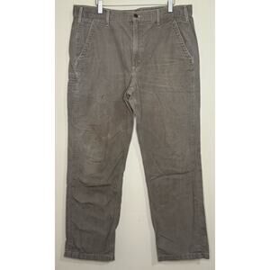 Carhartt Relaxed Fit Pants Men's 38x34 B299 MUS 100% Cotton Workwear Stained